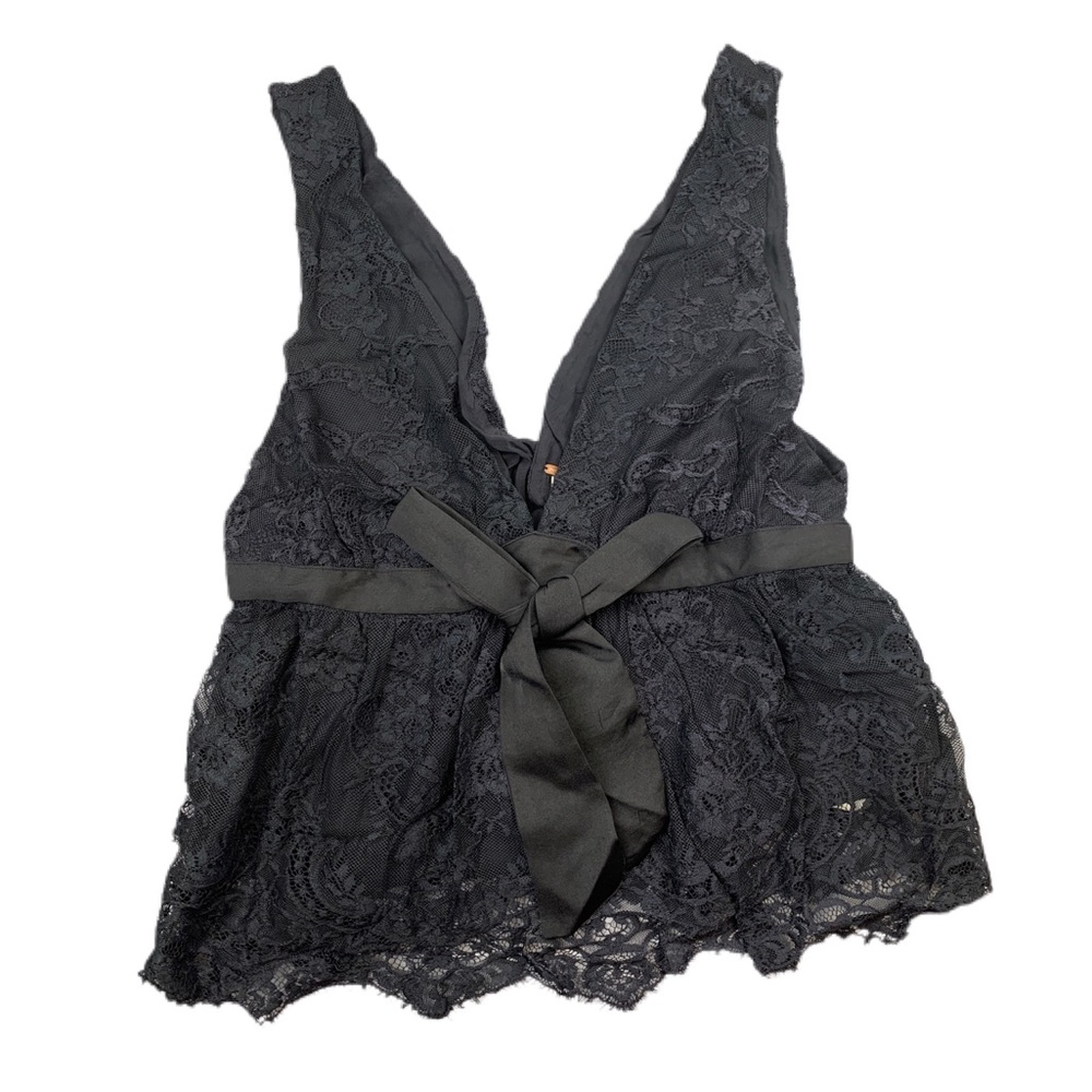 NWT Free People Chante Lace Tank in Black - Picture 2 of 9